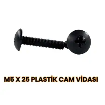 M5 x 25 PLASTİK CAM VİDASI