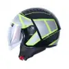 KASK ÇENESİZ 230 ECE BELGELİ- SİYAH SARI GRAFİK SİYAH - NEON SARI