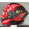 MT STINGER 2  FF - 126 ARDENT B5 MATT KAPALI KASK MAT SİYAH - KIRMIZI