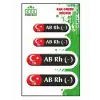 KAN GURUBU SİYAH DÖRTLÜ ETİKET AB RH-