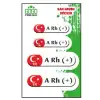 KAN GURUBU BEYAZ DÖRTLÜ ETİKET ARH+