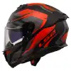 LS2 STREAM 2 FURY KASK MAT SİYAH - GRİ - KIRMIZI