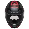 LS2 RAPID 2 XTREET KASK MAT SİYAH - KIRMIZI