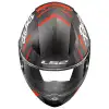 LS2 RAPID 2 RAVEN KASK MAT SİYAH  - KIRMIZI - BEYAZ