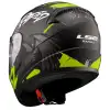 LS2 RAPID 2 RAVEN KASK MAT SİYAH - GRİ - NEON SARI