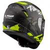 LS2 RAPID 2 RAVEN KASK MAT SİYAH - GRİ - NEON SARI