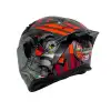 SWAY 869 VENO KASK RED GREY BLACK - KIRMIZI GRAFİK - XL