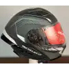 MH ÇENE AÇILIR KASK PARLAK SİYAH BEYAZ MH-928 - XXL