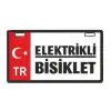 KIRMIZI ELEKTİRİKLİ BİSİKLET PLAKALIK