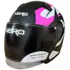 NERO KASK ÇENESİZ 528 MAT SİYAH - PEMBE C1