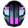 NERO KASK ÇENESİZ 528 MAT SİYAH - PEMBE C1