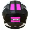 NERO KASK ÇENESİZ 528 MAT SİYAH - PEMBE C1