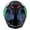 NERO KASK ÇENESİZ 528 MAT SİYAH - YEŞİL C5