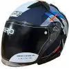 NERO KASK ÇENESİZ 528 MAT SİYAH - MAVİ C5