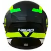 NERO KASK ÇENESİZ 528 MAT SİYAH - NEON SARI D4