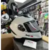 KASK KAPALI VİZÖRLÜ M69 ECE BELGELİ - BEYAZ GRAFİK