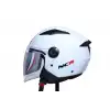 KASK ÇENESİZ VİZÖRLÜ NCR 236 ECE BELGELİ - PARLAK BEYAZ BEYAZ