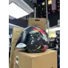 KASK ÇENESİZ MAT SİYAH KIRMIZI GÜNEŞ VİZÖRLÜ [M BEDEN]