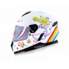 NCR KASK KAPALI 802 ÇOCUK ECE BELGELİ - UNICORN BEYAZ GRAFİK BEYAZ/GRİ