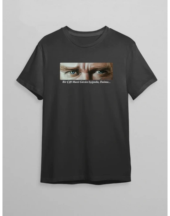 10 Kasım Unisex Atatürk Baskılı T-shirt - Siyah