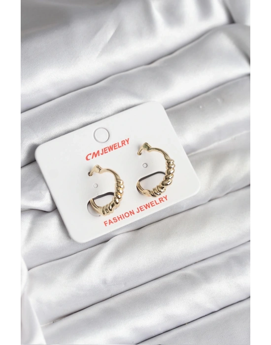 14K Gold Renk Kaplama CM Kadın Küpe