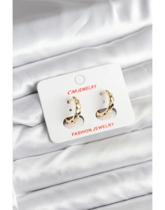 14K Gold Renk Kaplama CM Kadın Küpe