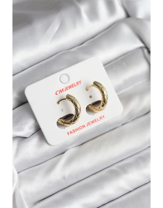 14K Gold Renk Kaplama CM Kadın Küpe