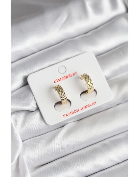 14K Gold Renk Kaplama CM Kadın Küpe