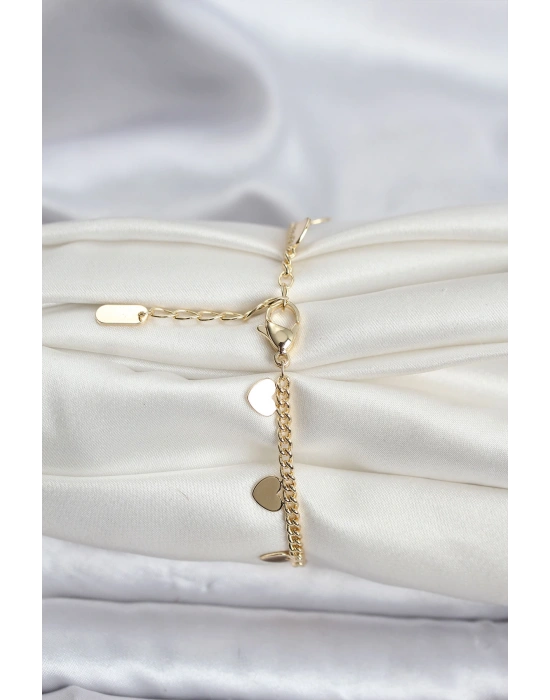 14K Gold Renk Kaplama Kalpli Model CM Kadın Bileklik