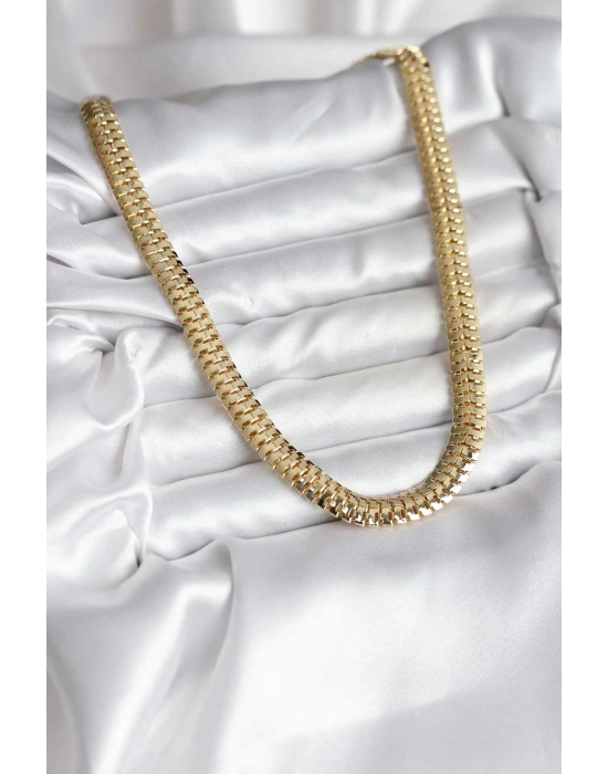 14K Gold Renk Kaplama Zincir Modelli CM Kadın Kolye