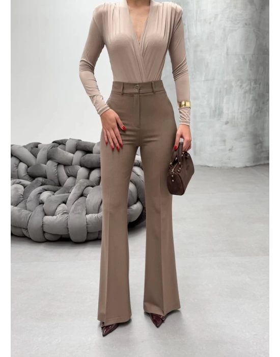 230 Gr Poly Viscose Full Lycra İspanyol Paça Pantolon