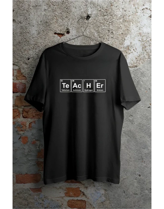 24 Kasım Öğretmenler Günü Baskılı Özel T-shirt - Siyah