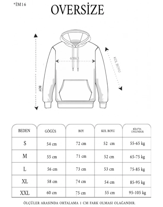 3 İplik Kapşonlu Sweatshirt Hoodie - Siyah