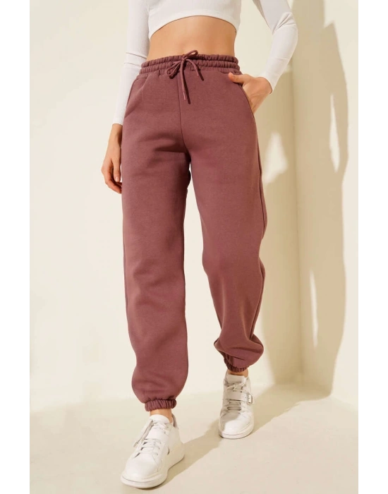 3 iplik şardonlu paça lastikli eşofman tarçın is001