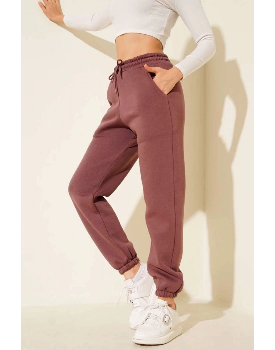 3 iplik şardonlu paça lastikli eşofman tarçın is001