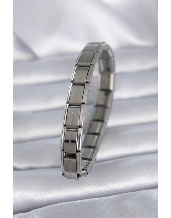 316L Çelik Gümüş Renk Yazılı Nomination Model Kadın Bileklik