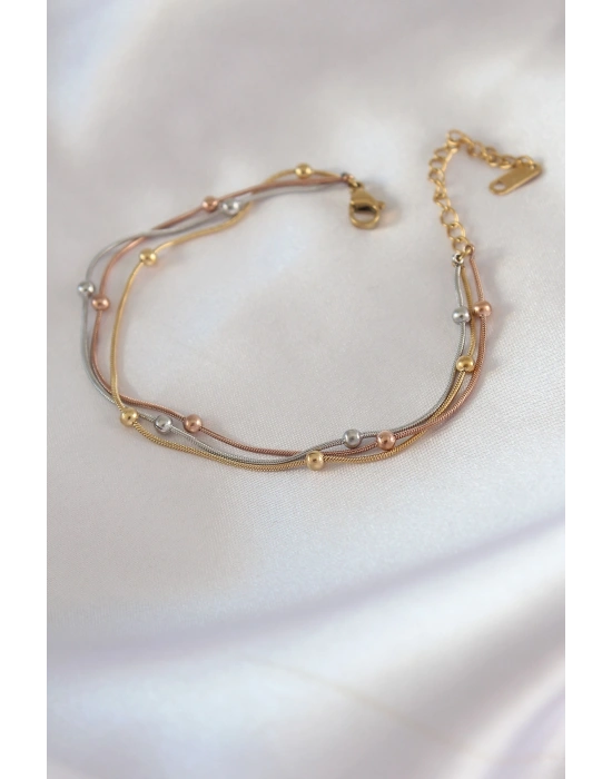 316L Çelik Mix Renk Minimal Toplu Kadın Bileklik