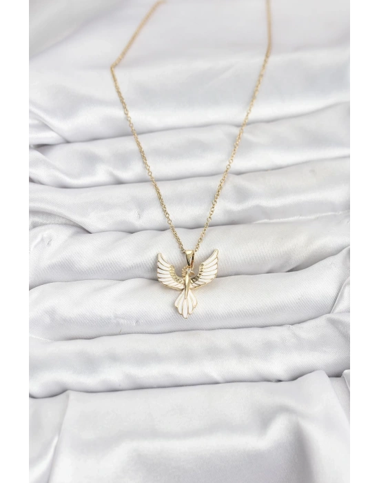 316L Çelik Zincir Gold Renk Anka Kuşu Model Kadın Kolye