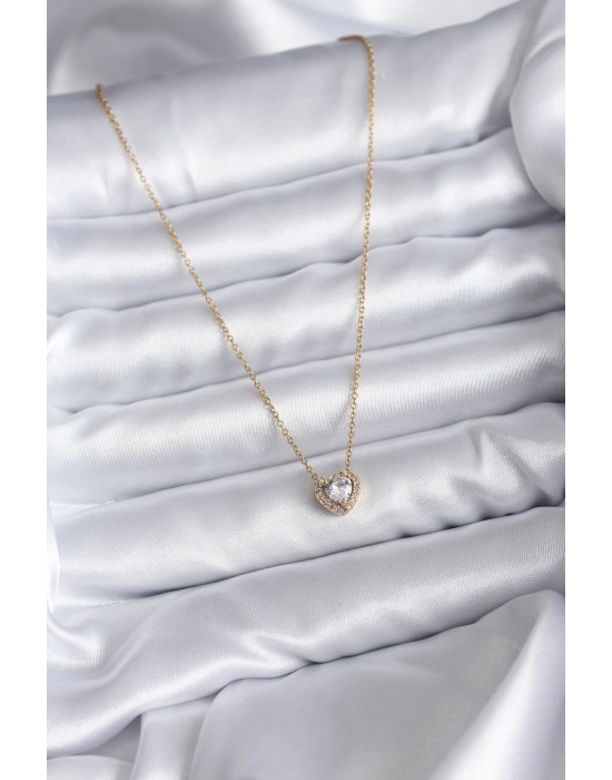 316L Çelik Zincir Gold Renk Charm Kadın Kolye