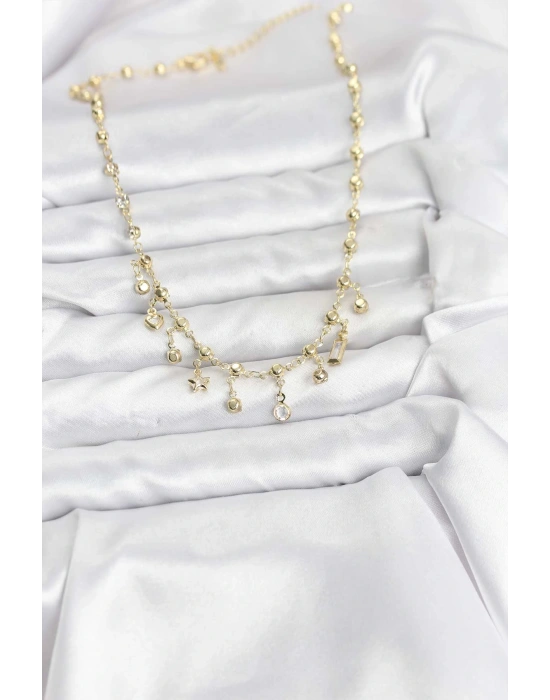 316L Çelik Zincir Gold Renk Kolye