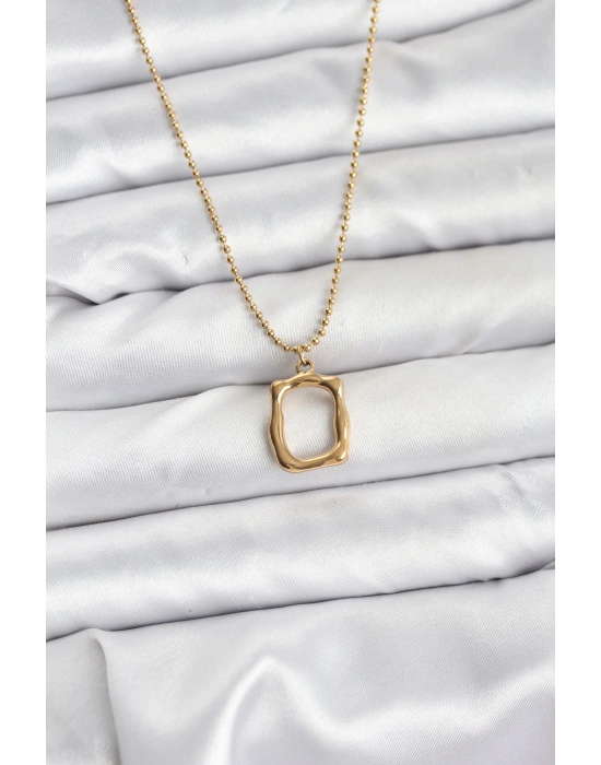 316L Çelik Zincir Gold Renk Model Kadın Kolye