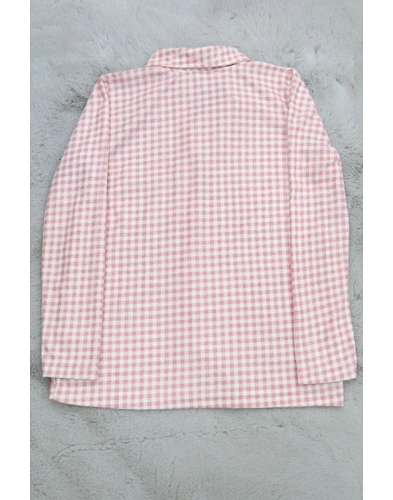5-12 Yaş Çocuk Süet Pijama Takım Tozpembe - 30213.1048.