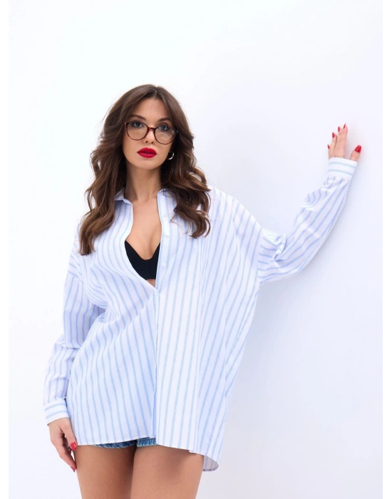 5213 GÖMLEK-LOS ANGELES ÇİZGİLİ