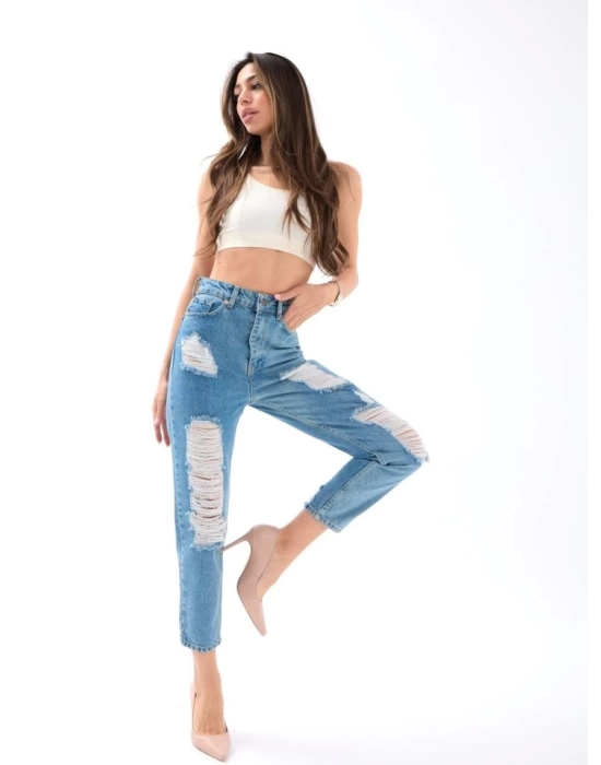 5847 KOT PANTOLON-MAVİ