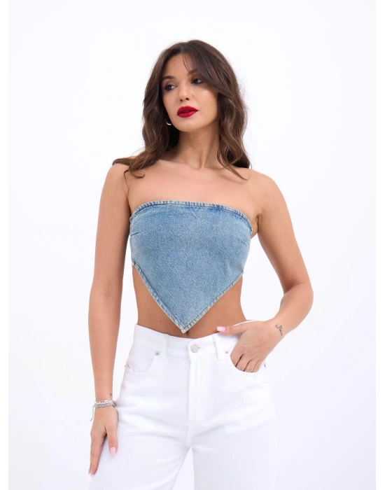 6222 KOT CROP-MAVİ