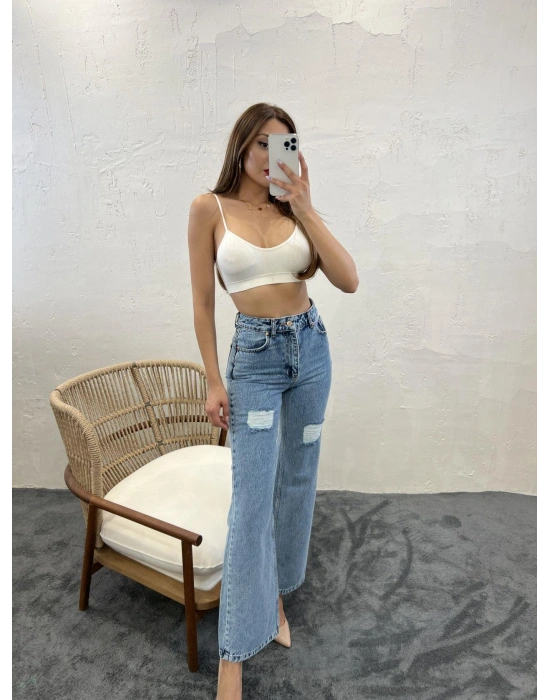 6373 DENİM SLIM PALAZZO FIT-MAVİ