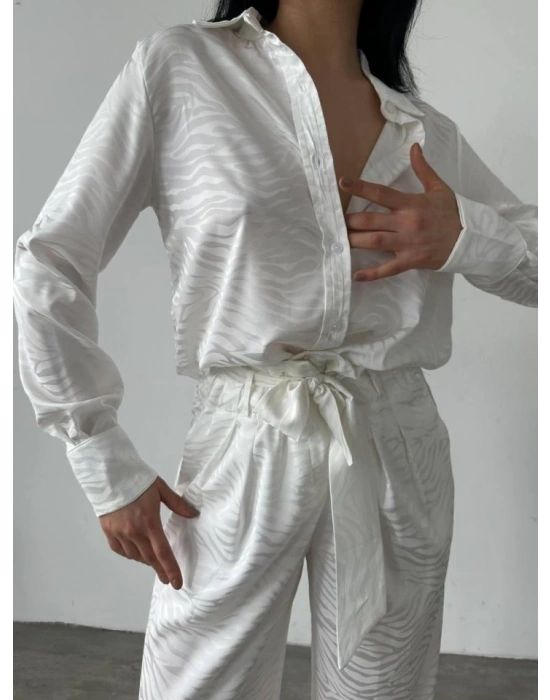 Gömlek - Pantolon Saten İkili Takım