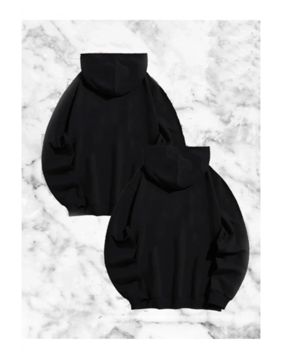 Kadın Bisiklet Yaka Kısa Kol Baskılı T-shirt - Siyah