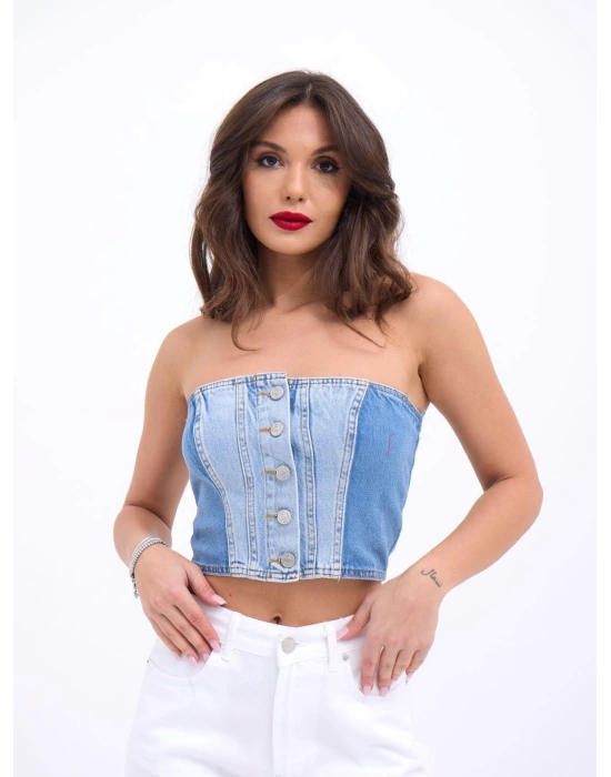 6991 KOT BLUZ-MAVİ