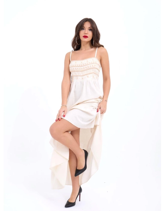 7114 ELBİSE-BEJ